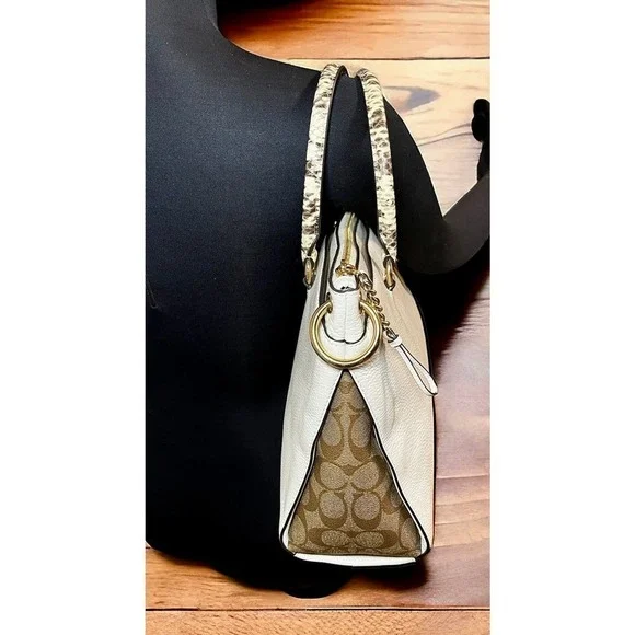Coach F76642 Pebbled Leather Mia Satchel Bag